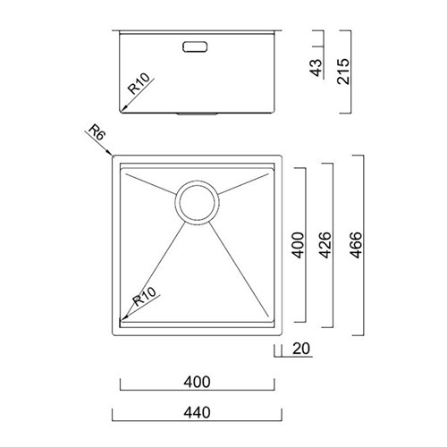 Prep-Centre 400X400x215mm Incl Rollermat & Fibre-Rock